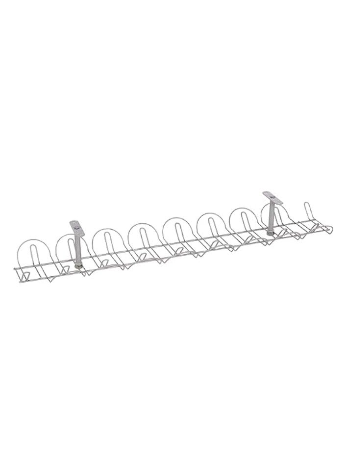 PROMASS Ikea SIGNUM Cable Duct Horizontal, Silver Metal Clips, Grey, 86 x 21 x 5 cm - Image 2