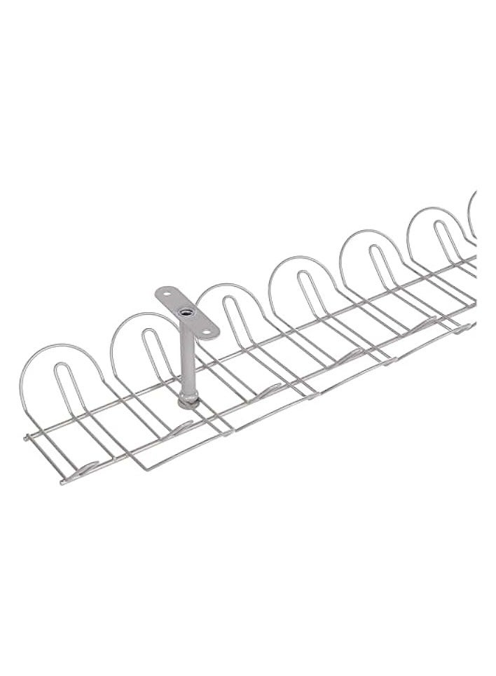 PROMASS Ikea SIGNUM Cable Duct Horizontal, Silver Metal Clips, Grey, 86 x 21 x 5 cm - Image 4