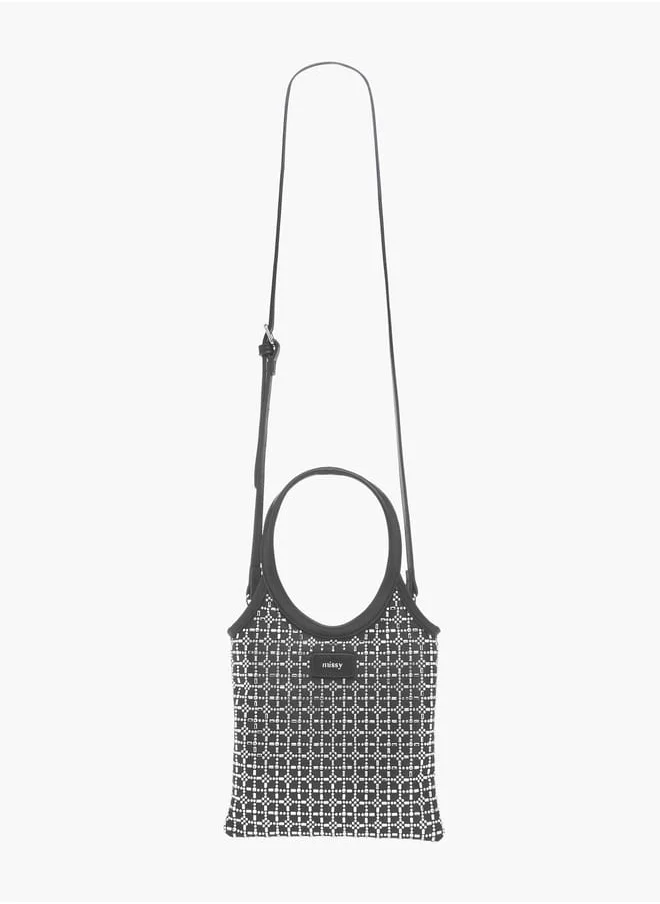 ميسي Womens Missy Embellished Crossbody Bag With Magnetic Closure And Detachable Strap Ramadan Collection