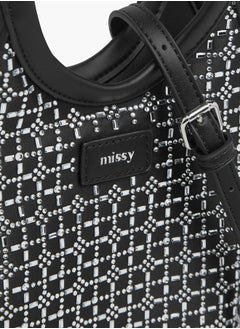 MISSY Womens Missy Embellished Crossbody Bag With Magnetic Closure And Detachable Strap Ramadan Collection  - Image 4