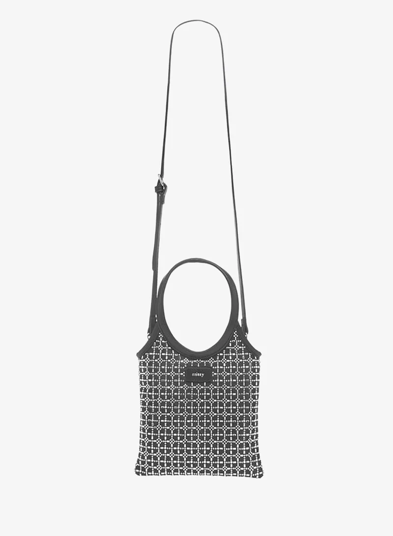 MISSY Womens Missy Embellished Crossbody Bag With Magnetic Closure And Detachable Strap Ramadan Collection