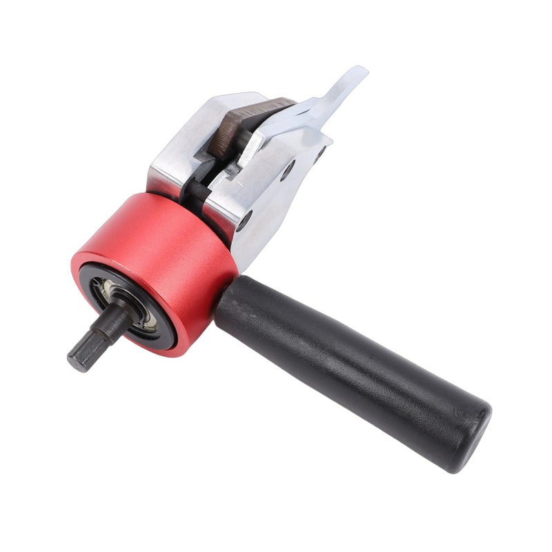 Fabater Drill Metal Cutter Powerful Cutting Crv Steel Head 360 Degree Rotatable Handle Sheet Metal Cutter Cutting Shears With Universal Drill Attachment For Iron Aluminum Silver - Image 2
