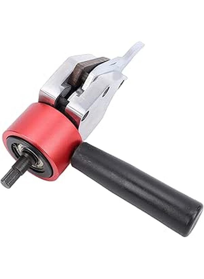Fabater Drill Metal Cutter Powerful Cutting Crv Steel Head 360 Degree Rotatable Handle Sheet Metal Cutter Cutting Shears With Universal Drill Attachment For Iron Aluminum Silver - Image 1