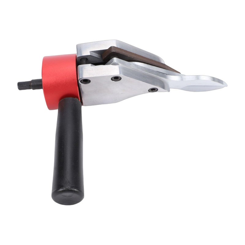Fabater Drill Metal Cutter Powerful Cutting Crv Steel Head 360 Degree Rotatable Handle Sheet Metal Cutter Cutting Shears With Universal Drill Attachment For Iron Aluminum Silver - Image 3