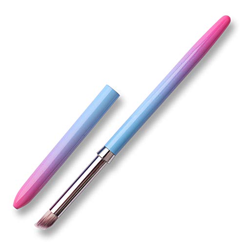 SILPECWEE 1Pc UV Gel Nail Ombre Brush Kolinsky Alloy Handle Nylon Hair Nail Art Gradient Painting Drawing Pen Manicure Brush Tools