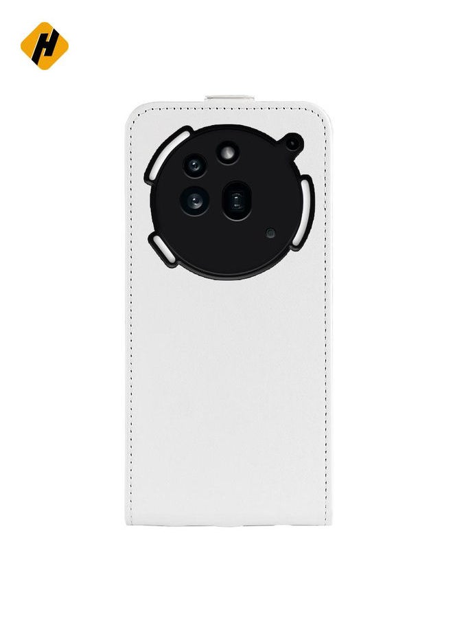 HuHa - Protective Cover For Nothing Phone 3a Pro R64 Texture Single Vertical Flip Leather Phone Case (White) - Image 1
