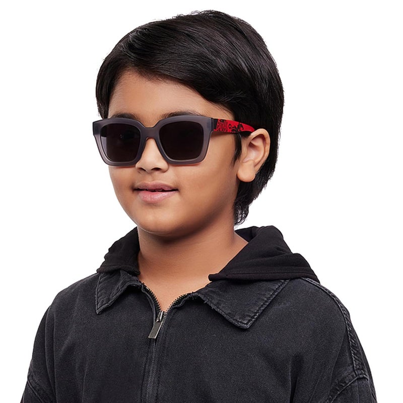 Hooper By Lenskart | Superhero Collection | Full Rim Square Latest and Stylish Kids Sunglasses | 100% UV Protected | For Boys & Girls (Age 8-12 yrs) | LK S16253 - Image 3