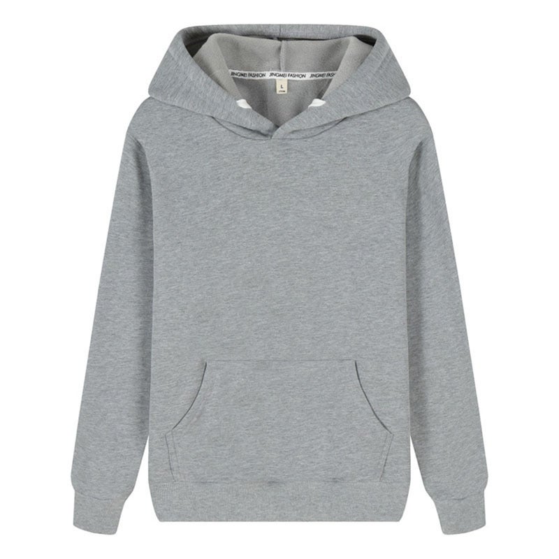 Autumn other cashmere cotton casual spot hooded stereo patch without collar no liner white sweater support printing Grey  - Image 1