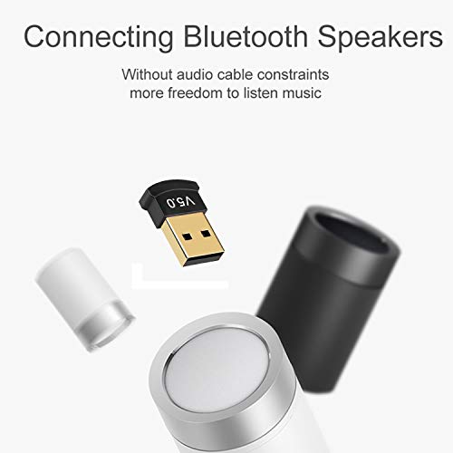 Sellingal Generic Ultra-Mini Bluetooth CSR 5.0 USB Dongle Adapter for Windows Computer (Black:Golden) - Image 3