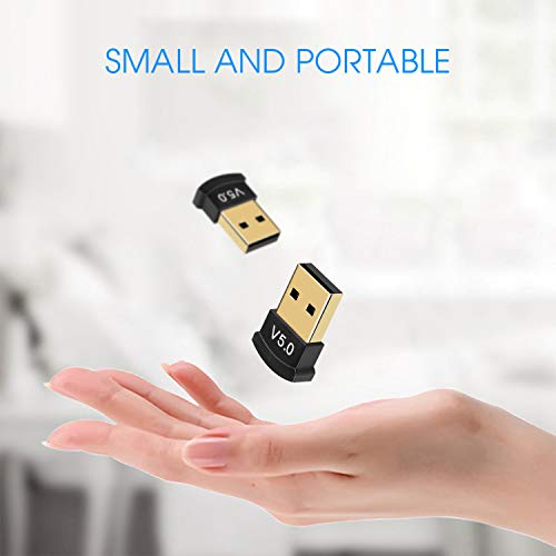 Sellingal Generic Ultra-Mini Bluetooth CSR 5.0 USB Dongle Adapter for Windows Computer (Black:Golden) - Image 4
