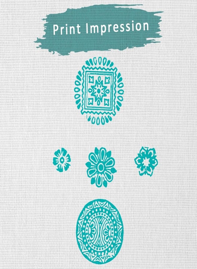 Hashcart Wooden Stamp Block for Textile Printing, Block Printing Stamps for Textile, Fabric, Tote Bags, Kids Craft Activity (Set of 5) - Image 3