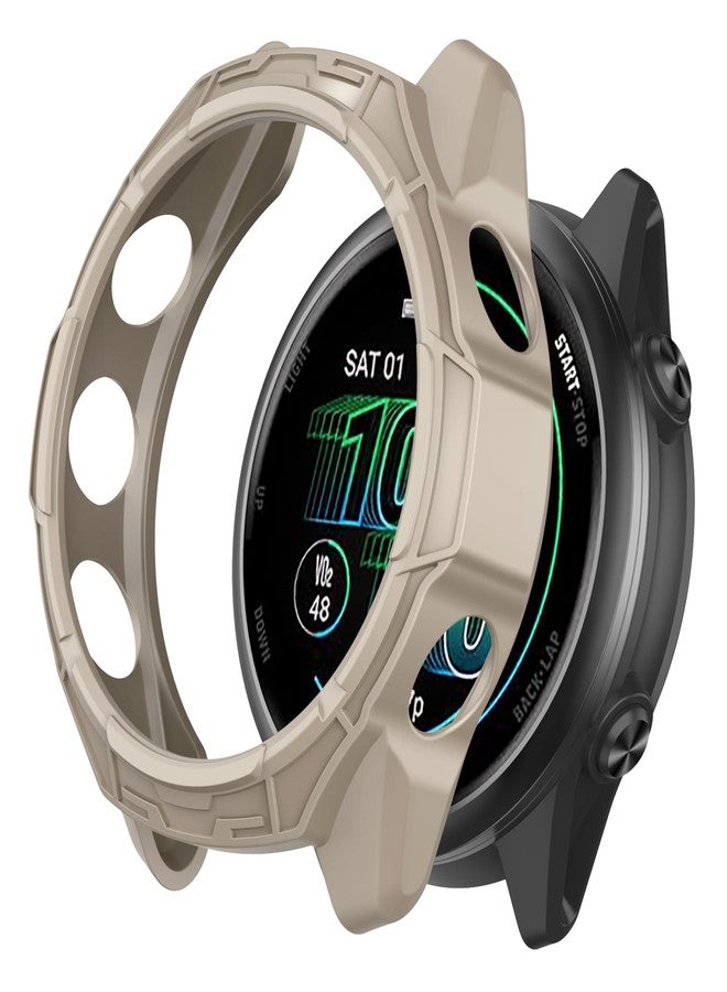 MYSNBKN Case Cover Compatible with Garmin Forerunner 570 42MM Case Protector TPU Protective Case Frame for Forerunner 570 42MM Smart Watch (Starlight) - Image 1
