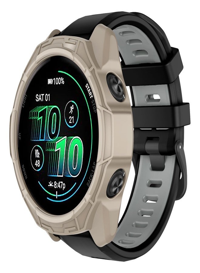 MYSNBKN Case Cover Compatible with Garmin Forerunner 570 42MM Case Protector TPU Protective Case Frame for Forerunner 570 42MM Smart Watch (Starlight) - Image 2