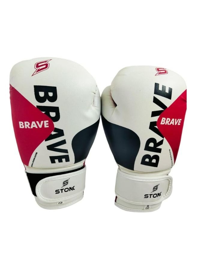 Generic Premium Boxing Gloves 8oz - Faux Leather - Durable Training Gloves for Men, Women & Teens Available in White Red, Black  - Image 1