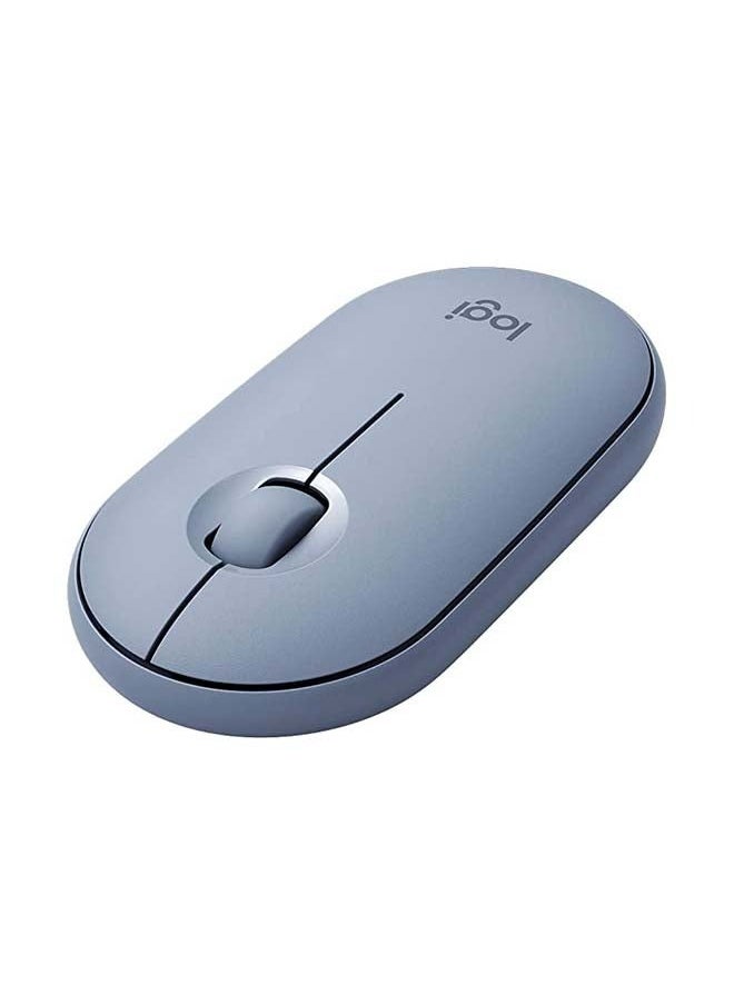 Logitech Mouse Pebble M350 Blue Grey  - Image 1
