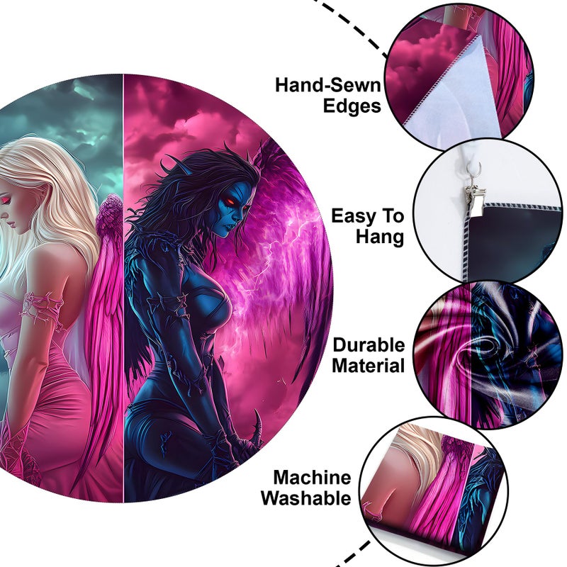 BVBOX Blacklight Tapestry,WingTapestry Glow In The Dark,UV Reactive Black Light Upright Posters Wall Hanging for Bedroom Dorm Living Room Backdrop Decor (wing7, 59L" x 51W") - Image 4