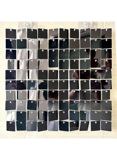 Generic 1 x 5 pcs Square Sequin Wall Panel Gatesby Wedding Decor Mirror black jx-2404 
