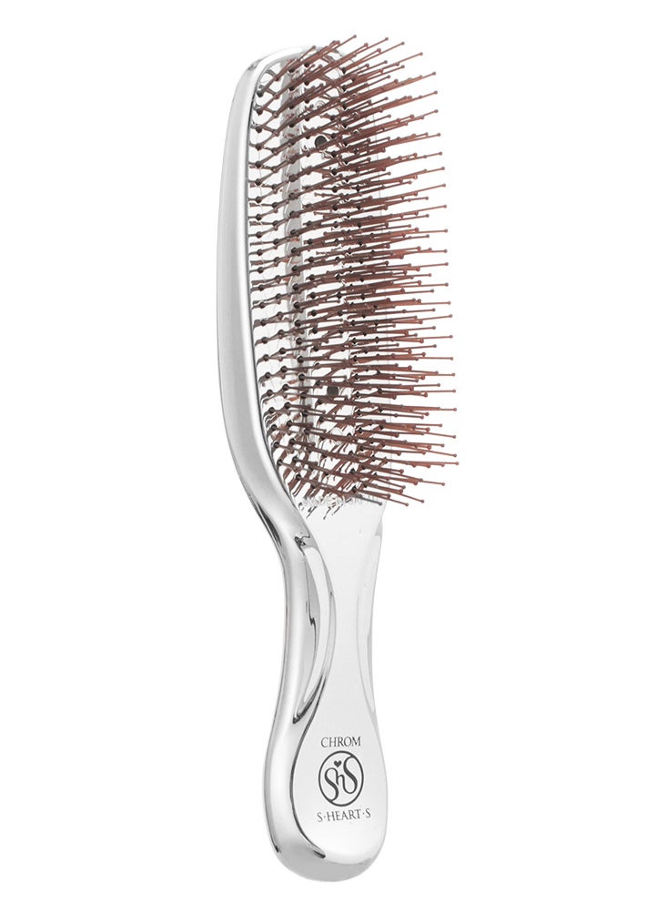 S-HEART-S - SCALP BRUSH CHROME – Antistatic Hair & Scalp Care for Healthier, Shinier Hair - Image 1