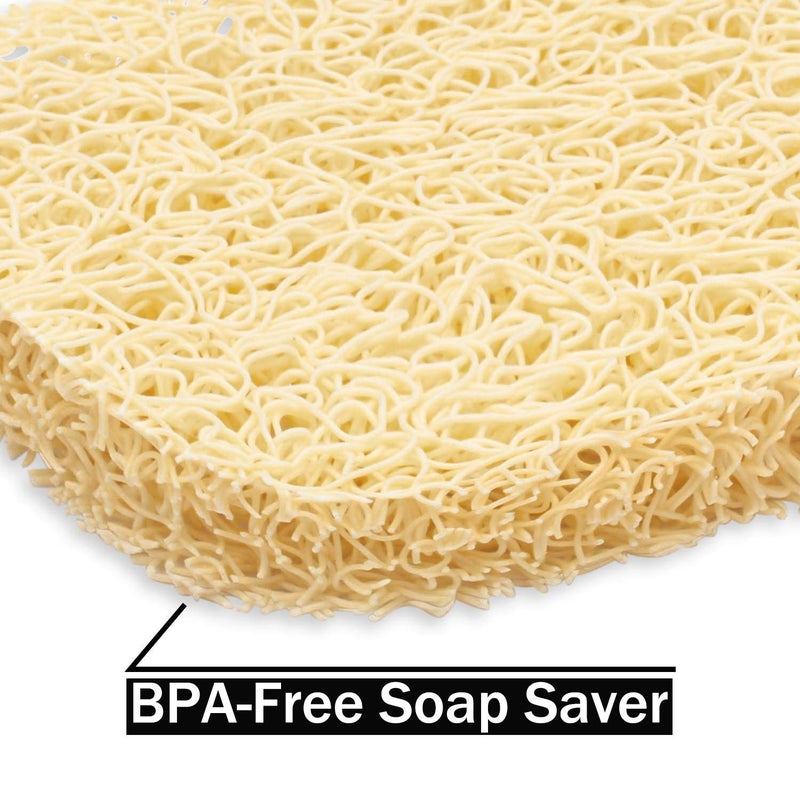 GUUKAR Bar Soap Dish Holder for Shower Bathroom Stainless Steel Rust Proof Self Draining with Beige Soap Saver Pad - Image 4