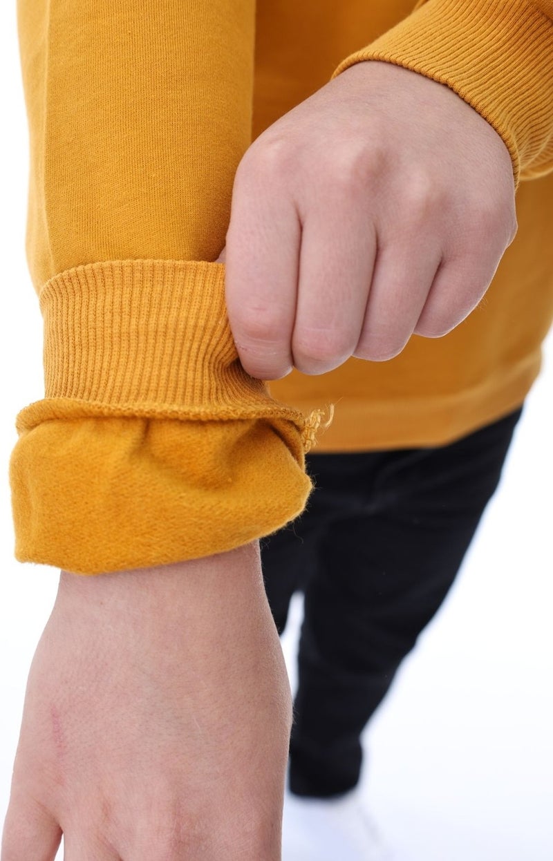 Zuzunga 2-Pack Basic Raised Kids Sweatshirt 3-10 Years Mustard-Anthracite  - Image 4