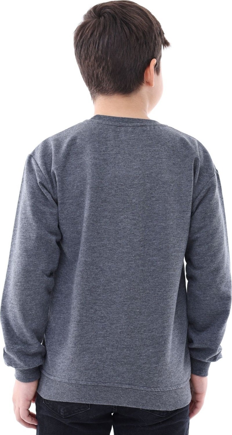Zuzunga 2-Pack Basic Raised Kids Sweatshirt 3-10 Years Mustard-Anthracite  - Image 5