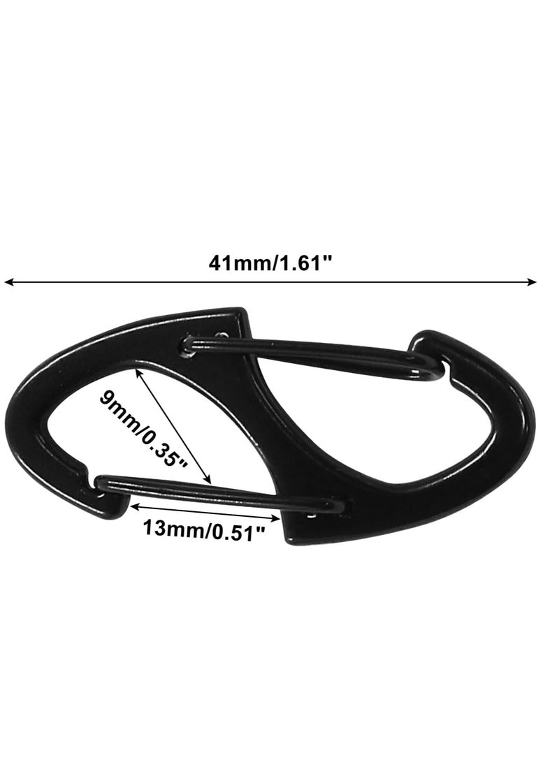 Oasisgalore 20 Pcs Mini Alloy Snap Hooks, S-Shaped Carabiners for Camping, Fishing, Hiking - Image 2