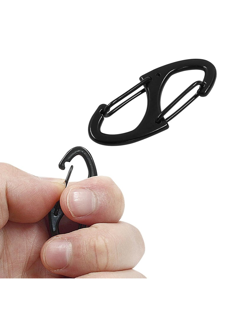 Oasisgalore 20 Pcs Mini Alloy Snap Hooks, S-Shaped Carabiners for Camping, Fishing, Hiking - Image 3