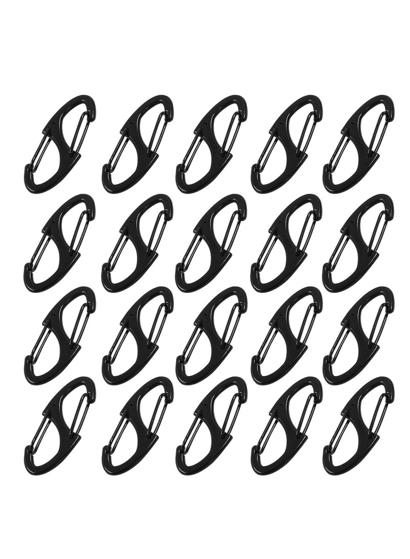 Oasisgalore 20 Pcs Mini Alloy Snap Hooks, S-Shaped Carabiners for Camping, Fishing, Hiking - Image 4