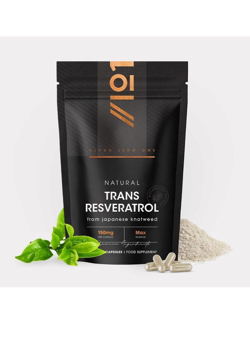 ALPHA01 Natural Trans-Resveratrol 150 mg – Supports Antioxidant Defense, Heart & Cellular Health, Made in UK, 90 Capsules - Image 2