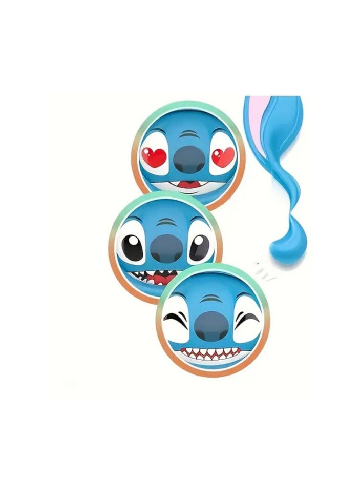 Disney Stitch Medallion Squeeze and Smile Relax Toy - Soft Changeable Heart Doll, Durable Plastic, Mixed Colors (Blue), Gift for Friends, Ages 14 and Up