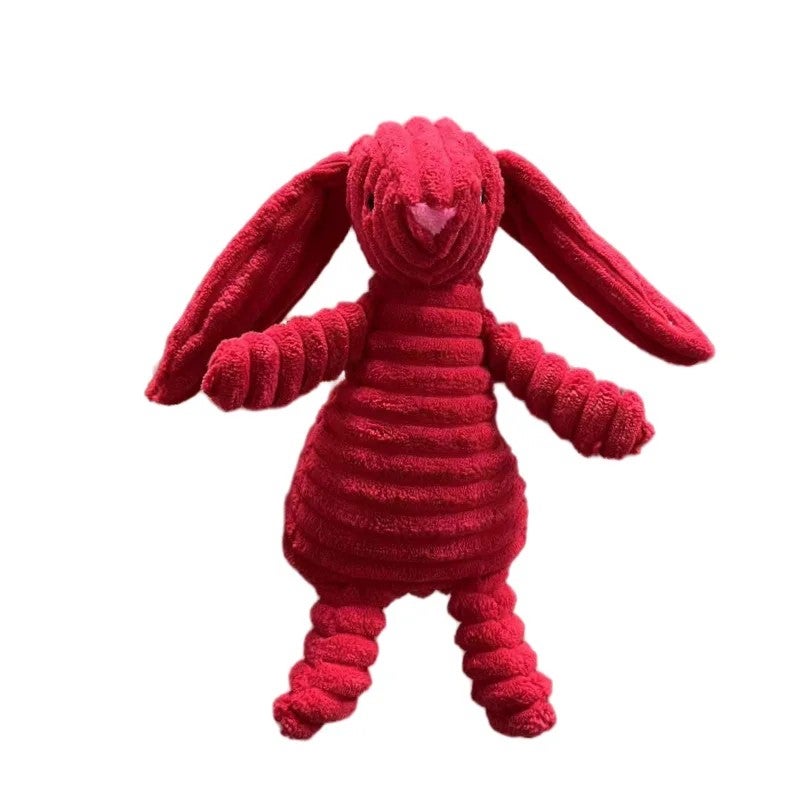 Y&D Soft & Durable Cotton Stuffed Animal Toys – Elephant, Bear, Wolf, Rabbit, Pig, Fox, Dog Plush Pets with Squeaker for Kids & Toddlers - Image 1