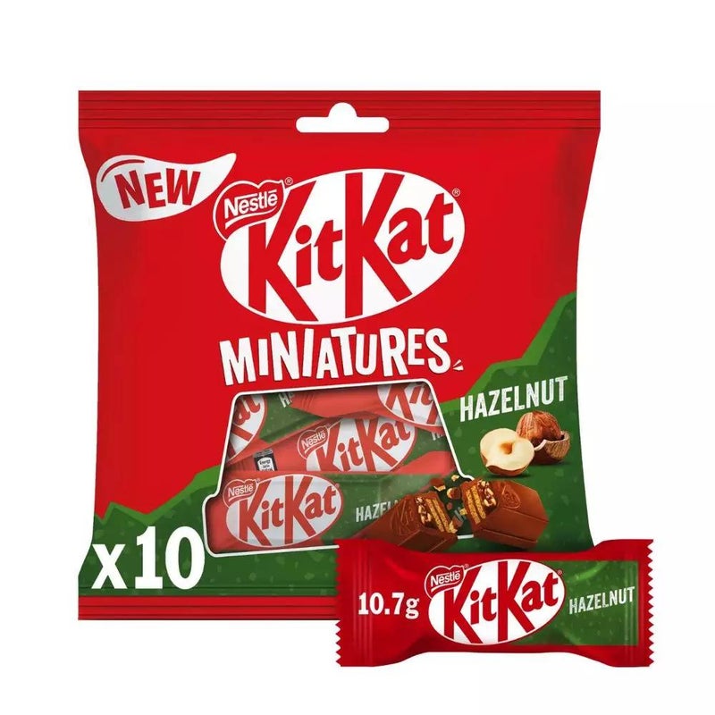 Nestle Kitkat Miniatures Hazelnut Chocolate Wafer- 96.3gms