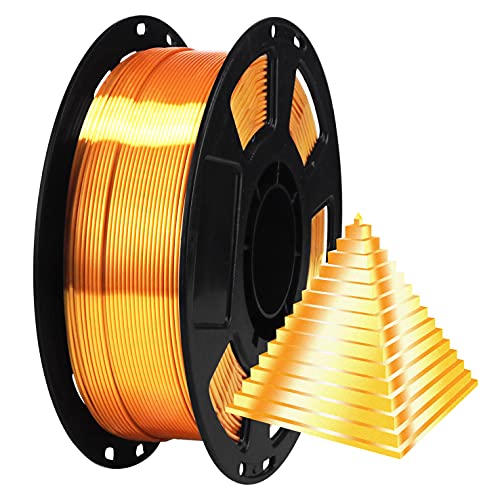 Bblife Silk Gold PLA Filament 1kg 22lbs 175mm 3D Printing Material Widely Support for FDM 3D Printer Pack with Extra Filament Sample by BBLIFE