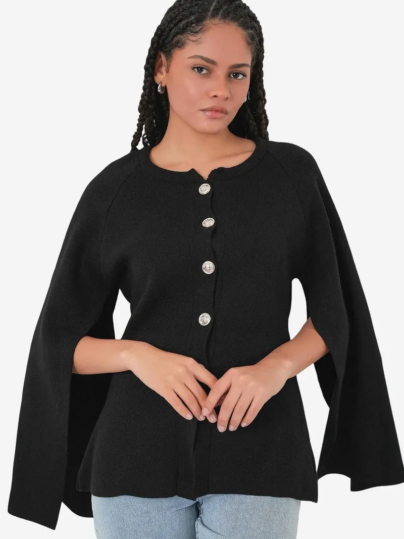 BIG DART BDART Textured Knit Cardigan with Button Closure