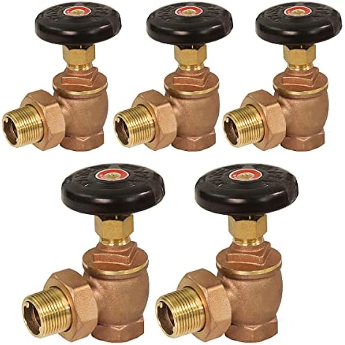 6I564-5 STEAM RADIATOR VALVE; AIR VENT TEMPERATURE CONTROL; 3/4 IN. FIP X MALE UNION; BRASS (5 PACK) - Image 2