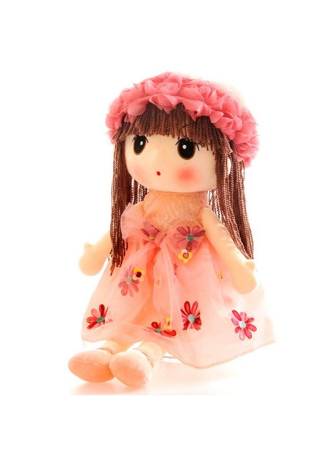 Tvoip Tvoip Tulle Skirt Princess Plush Toy Phial Dolls Children Girls Doll Cute Little Girl Dolls, 18 Inch (Pink)  - Image 1
