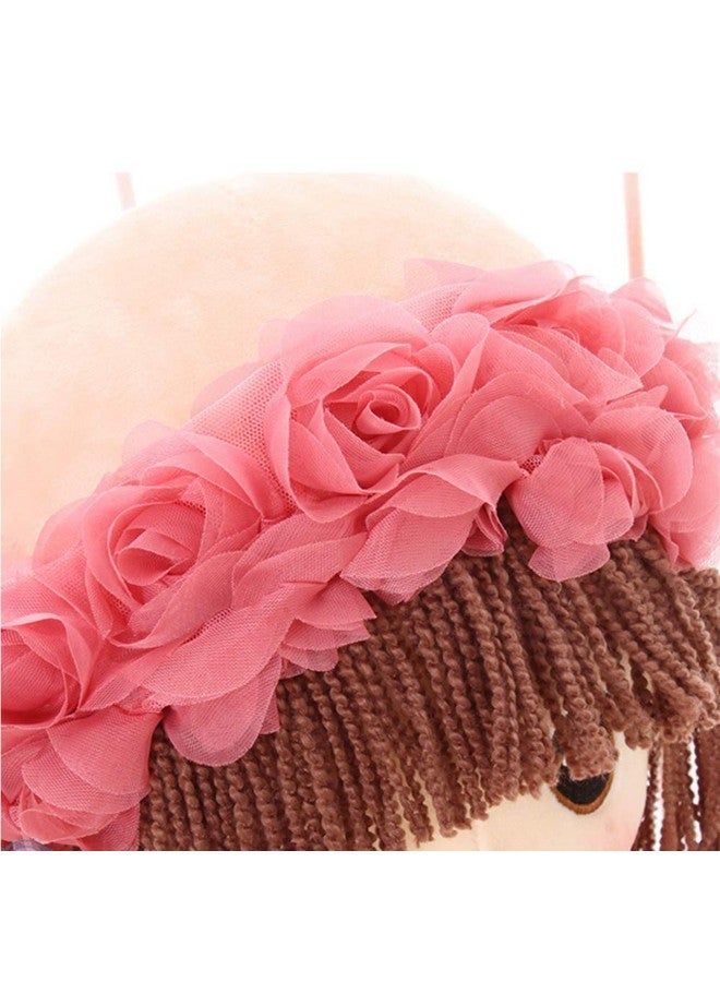 Tvoip Tvoip Tulle Skirt Princess Plush Toy Phial Dolls Children Girls Doll Cute Little Girl Dolls, 18 Inch (Pink)  - Image 4
