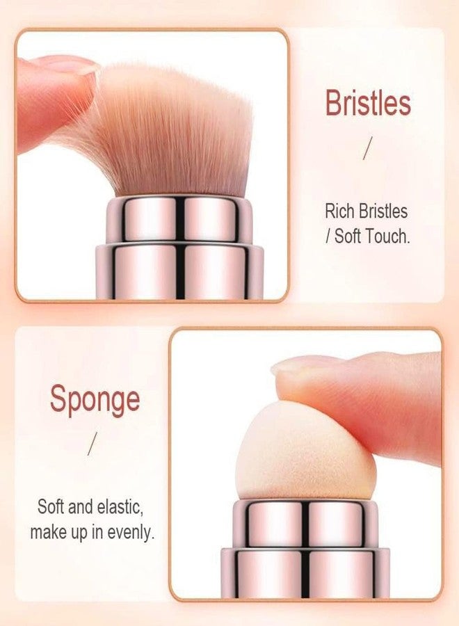 GOLD MAX 4 in 1 Makeup Brushes Set, Eyeshadow Eye Lip Face Concealing Blush Foundation Brush Brochas De Maquillaje Mini Makeup Brush (rose gold brush) - Image 5