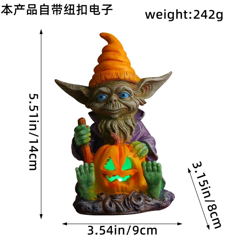 Halloween Pumpkin Light Elf Resin Decor CC3-30/C style 