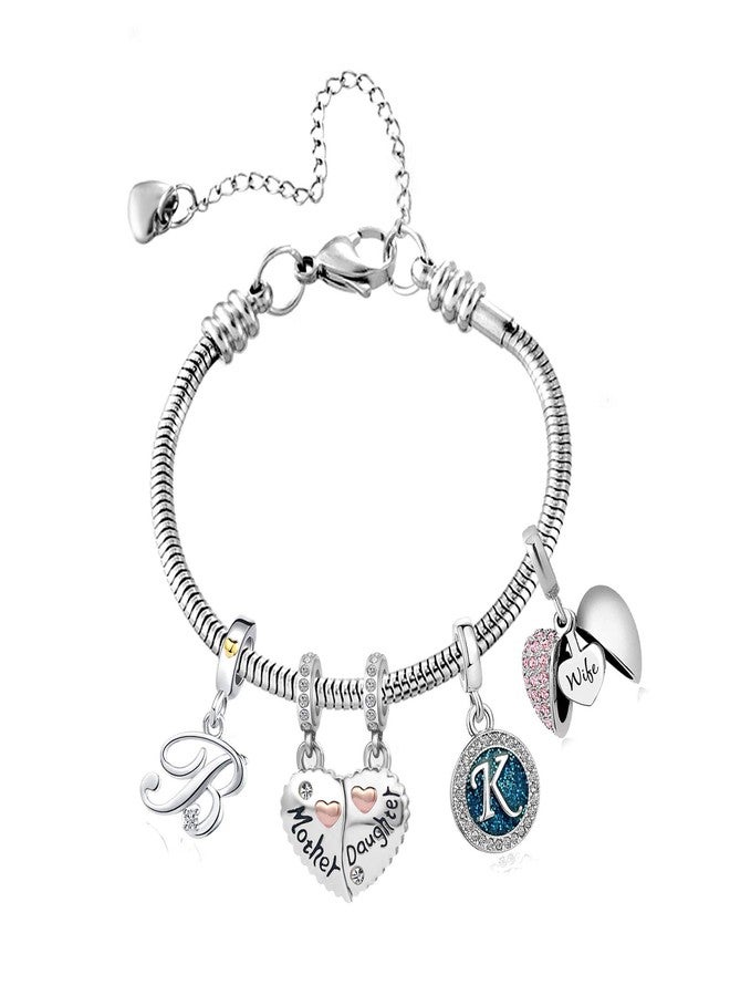 KunBead Heart Lobster Clasp Snake Chain Charm Adjustable Bracelets Compatible with Pandora Charms for Jewelry Making-8.3'' - Image 5