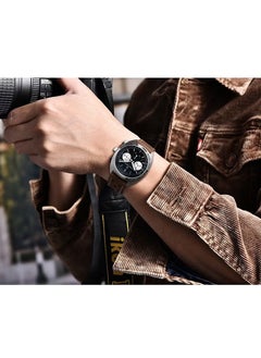 Men's Quartz Retro Watches, Sports Chronograph Waterproof Fitness, AR Synthetic Sapphire VK63 Movement, Brown Strap, Black Dial - pzsku/ZEE7930D4E5C8AC351993Z/45/_/1720079312/de7cdb34-27c6-472c-9193-cdb9e6eff575