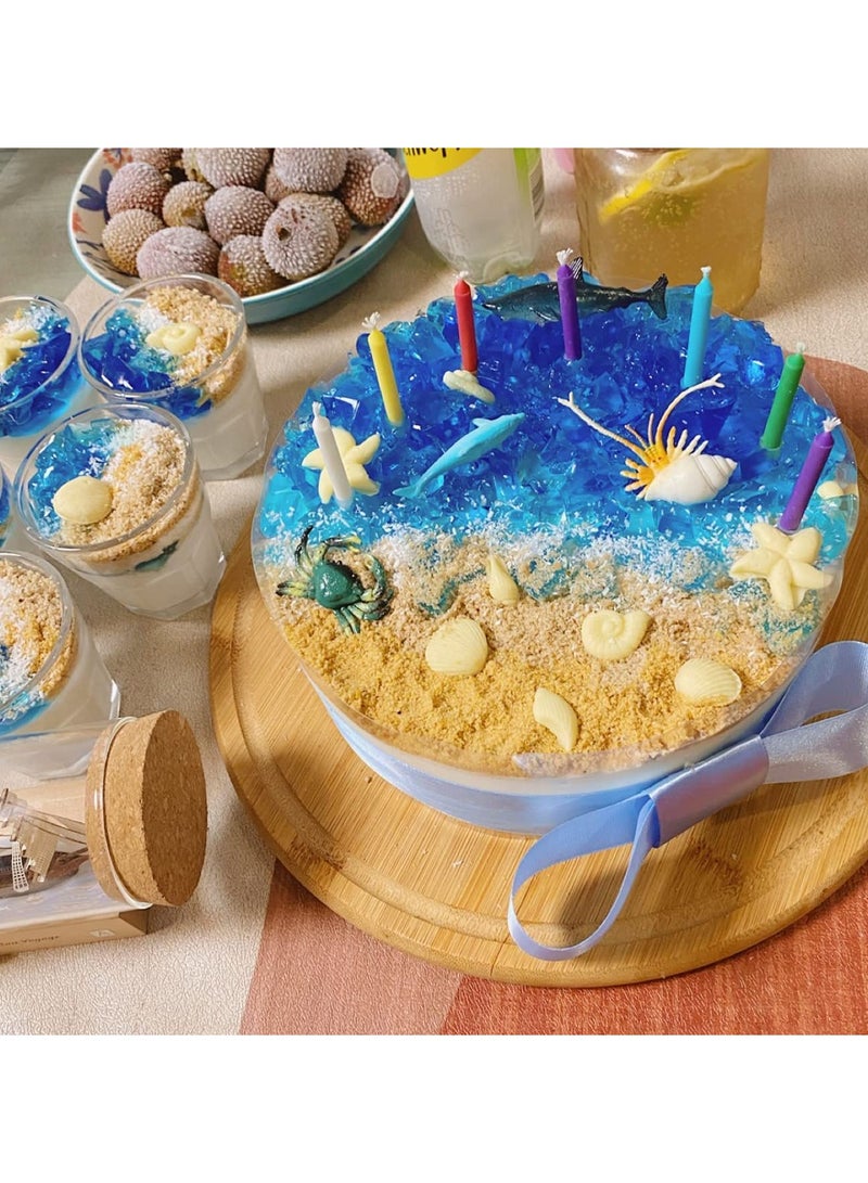 SOLARAE 3 PCS Marine Theme Cake Fondant Silicone Mold Seashell Conch Starfish Coral Baking Molds for DIY Cake Decoration Chocolate Candy Polymer Clay Crafting Projects - Image 2