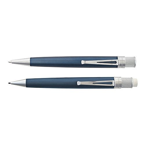 Retro 51 Tornado Ice Blue Rollerball Pen & Mechanical Pencil Set - Image 1