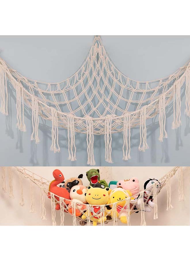 Mesh Hammock Plush Toy Organizer for Bedroom,