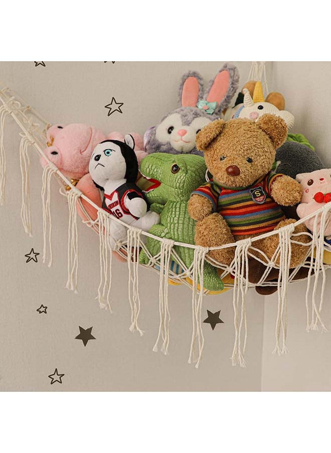 Mesh Hammock Plush Toy Organizer for Bedroom,
