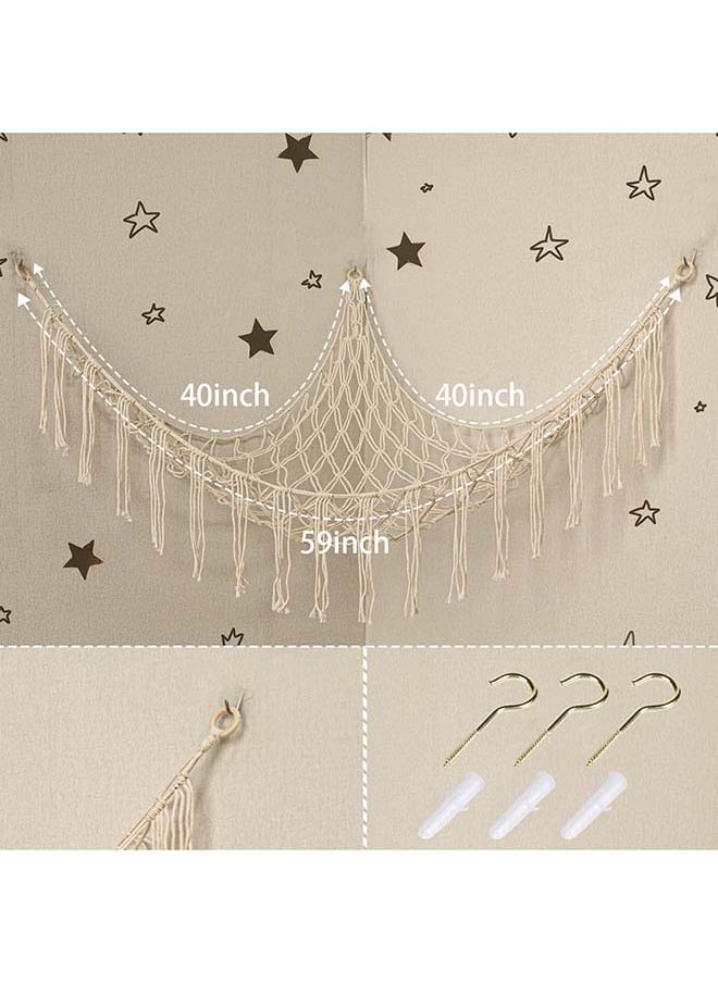 Mesh Hammock Plush Toy Organizer for Bedroom,
