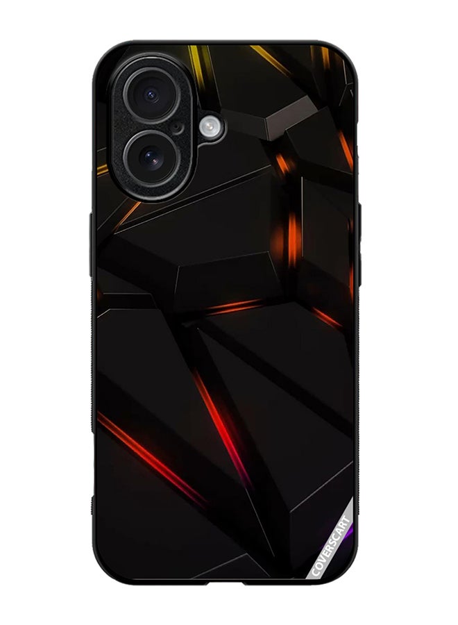 Protective Case Cover For Apple iPhone 17 Abstract Design Black