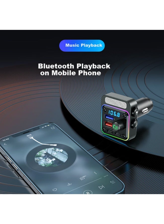 Newmine Car Charger With Cigarette Lighter Super Fast Charge Mp3 Car Bluetooth Receiver Usb Bluetooth 5.3 Lossless - Image 4