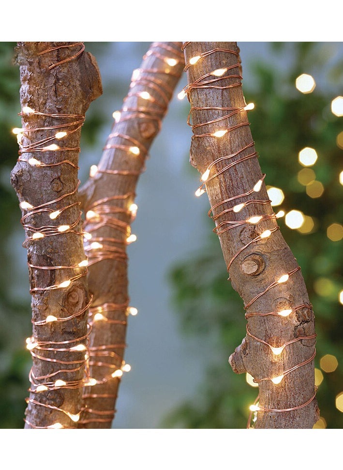 سوقورة - مصابيح LED الصفراء الدافئة سلاسل الأسلاك البيضاء الإضافات 5M 50 مصابيح LED سلاسل مصابيح LED ديكور المنزل عيد الميلاد عيد الفطر عيد الميلاد عيد الميلاد وحفلات الزفاف ديكور صناديق زر التحكم التبديل 50 LED بطارية مقاومة للماء تعمل بالطاقة الجنيسة الوميض السلسلة الأصفر (5M 16 قدم) - Image 1