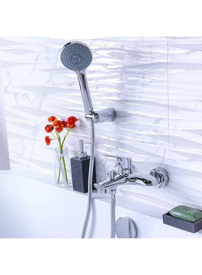 Biella Chrome Plated Brass Shower Mixer  Wall Mounted Single Lever Faucet With Handheld Shower Head Set For Hot And Cold Water - Image 1